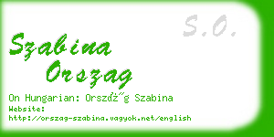 szabina orszag business card